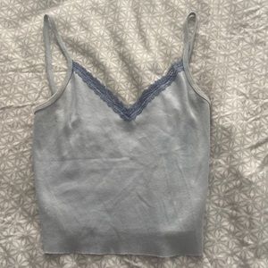 brandy melville lace blue tank